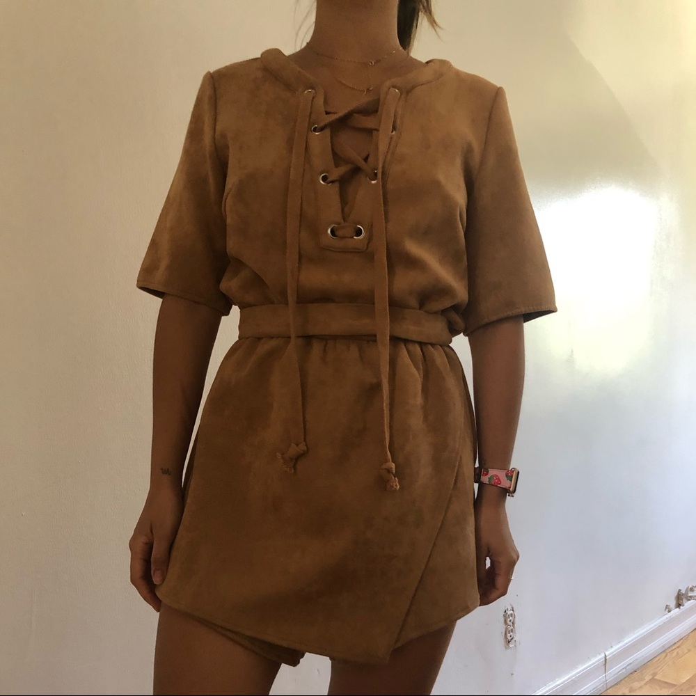 Sabo Skirt Suede Romper